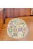 Alanur Home Mu101-K-S-Oval-Pudra Alanur Trend Keçe Tabanlı Saçaklı Oval Mutfak Halı Mu101 Pudra 1