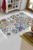 Alanur Home Mu144-Trend-Banyo Eko Trend Djt Banyo Paspası Yıkanabilir Kaymaz Taban Mu144 Patchwork Renkli 3