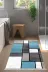 Alanur Home S5044-Trend-Banyo Eko Trend Djt Banyo Paspası Yıkanabilir Kaymaz Taban S5044 Geometrik Mavi 1