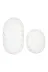Alanur Home ZARYAO15 Zara Yaprak Oval 2 Li Set (65 X 115 - 55 X 65 ) Beyaz 4