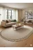 ALTUN CARPET DHZSTRDYJFUHIJUYHGB Modern Oval Bej Pelüş Ponpon Saçakli Kaymaz Taban 12Ml Hav 2Cm Kalinlik 1