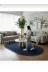 ALTUN CARPET ERTYDFUIHJ Modern 300Cm+ Ölçüler Lacivert Oval Pelüş Kaymaz Hali Ponpon Saçakli 2Cm Kalin 12Ml Hav Yüksekliği 2