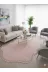 ALTUN CARPET EYTRYFUIHOJKÖ Modern Yavru Ağzi Pembe Oval Pelüş Ponpon Saçakli Kaymaz Hali 12Ml Hav Yuksekliği 2 Cm Kalinlik 1