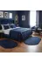 ALTUN CARPET GHFJCYU Lacivert Renk Ponpon Saçaklı Plüş Halı 3 Takım Halınde 1 Adet 80 X 300 + 2 Adet 80 X 150 1