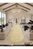 ALTUN CARPET GSRTHDYFJKGIHLJO Modern Babil Sarimsi Bej Oval Ponpon Saçakli Salon Koridor Halisi Pelüş 13Ml Hav 2.2 Kalinlik 4