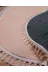 ALTUN CARPET PEMBEOVALGJFHCTF Modern Açik Pembe Oval Ponpon Saçakli Post Pelüş Kaymaz Hali 2