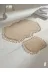 ALTUN CARPET RDEG567 2Li Çift Kafa Post Pelüş Ponpon Saçakli Banyo Paspasi 70X120+50X80 1
