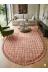 ALTUN CARPET SGFDHFGJUH Oval Modern Yavru Ağzi Pembe Pelüş Salon Koridor Halisi Kaymaz Ponpon Saçakli 13Ml Hav 2.2 Kalinlik 1