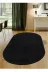 ALTUN CARPET TFHYG7HUJ Siyah Oval Modern Salon Pelüş Hali  Kaymaz Taban 1