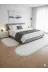 ALTUN CARPET YATAKHUGYUFTY 3Lü Kar Beyaz Modern Post Pelüş Kaymaz Ponpon Saçaklı Yatak Odası Takımı 2 Adet 80*150 1 Adet 80*300 2