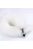 ANALPLUG-KUYRUK-ANALTIKAC-01 Beyaz Tilki Kuyruklu Tüylü Paslanmaz Çelik Anal Tıkaç (Plug) 1