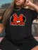 Anneler Günü Hediye Anne Temalı Baskılı Oversize Bisiklet Yaka T-shirt - Siyah - S - Siyah 1