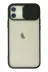 Apple iPhone 12 Kılıf Palm Buzlu Kamera Sürgülü Silikon - Siyah 2