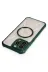 Apple iPhone 12 Pro Max Kılıf Prag Magneticsafe Kapak - Koyu Yeşil 3
