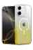 Apple iPhone 12 Pummel Shiny Magsafe Kapak - Gold 1