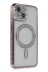 Apple iPhone 13 Kılıf Joke Simli Magneticsafe Kılıf - Pembe 1
