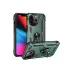 Apple İphone 13 Pro Max Kılıf Sofya Yüzüklü Silikon Kapak - Yeşil 2