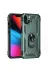 Apple iPhone 14 Plus Kılıf Sofya Yüzüklü Silikon Kapak - Yeşil 2