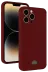 Apple iPhone 15 Pro Max Kılıf Kelvin Kartvizitli Silikon - Bordo 1
