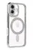 Apple iPhone 16 Plus Kılıf Joke Simli Magneticsafe Kılıf - Gümüş 2