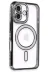 Apple iPhone 16 Plus Kılıf Joke Simli Magneticsafe Kılıf - Siyah 2