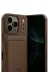 Apple iPhone 17 Pro Kelvin Kartvizitli Silikon - Kahverengi 2