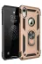 Apple iPhone XR Kılıf Sofya Yüzüklü Silikon Kapak - Gold 2