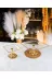ARGKRİSTAL 68683 Gold Detayli Metal Ayakli Madlen 2 Boy Kare Servis Sunum Tabaği 2 Parça 4