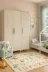 arionkids ARIONDLP47 Pera 3 Kapaklı Çekmeceli Dolap | %100 Mdf | Rehau Kapaklı | Çekmeceli | Ağaç Ayaklı | Panjur Kapaklı 2