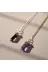 ART LİFE DOĞALTAŞ Natural Stones 8548948465165+ Oniks - Ametist Sevgili Çift Doğaltaş Çivi Kolye 2