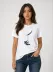Astronot Ay Temalı Tişört Kısa Kol Yazlık Bisiklet Yaka T-Shirt - Beyaz - XL - Beyaz 2