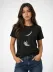 Astronot Ay Temalı Tişört Kısa Kol Yazlık Bisiklet Yaka T-Shirt - Siyah - XS - Siyah 2