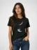 Astronot Ay Temalı Tişört Kısa Kol Yazlık Bisiklet Yaka T-Shirt - Siyah - L - Siyah 1