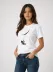 Astronot Ay Temalı Tişört Kısa Kol Yazlık Bisiklet Yaka T-Shirt - Beyaz - S - Beyaz 1
