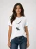 Astronot Ay Temalı Tişört Kısa Kol Yazlık Bisiklet Yaka T-Shirt - Beyaz - XS - Beyaz 3