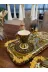 atabey home BATONÇELİKTEPSİLER 1 Adet Baton Japon Gülü Gold Sunum Tepsisi & Kahve & Pasta/börek Servis 32Cm 2