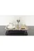 atabey home BATONÇELİKTEPSİLER 2'li Ayakli Sunum Tepsisi & Baton Pasta Servisi Çelik Tepsi Döküm Gold Çerçeve 32 Cm 1