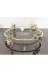 atabey home BORCAM2Lİ İkili Büyük Borcam Set Dikdörtgen 42Cm Ve Oval 38 Cm Kelebek Gold Standli 3