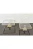 atabey home cercevelikareserisi Cam 2'li Kare Servis Tabaği-Sunumluk-Söz Tepsisi-Sunum Tepsisi-Döküm Gold Çerçeve 22+27Cm 1
