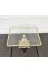 atabey home cercevelikareserisi Cam 2'li Kare Servis Tabaği-Sunumluk-Söz Tepsisi-Sunum Tepsisi-Döküm Gold Çerçeve 22+27Cm 4