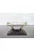 atabey home cercevelikareserisi Porselen Büyük Sade Kare Servis Tabaği-Sunumluk Döküm Gold Çerçeve Ve Küçük 4 Ayakli 27Cm 3