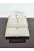 atabey home çerçevelikurabiyelik Porselen Kare Döküm Gold Çerçeveli 2 Katli Kurabiyelik Sade 22+27 Cm 2