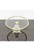 atabey home çerçeveliseriyuvarlak Cam Yuvarlak Küçük Servis Tabaği 20 Cm-Sunumluk Döküm Gold Çerçeve Ve Döküm Ayak 1