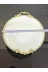 atabey home çerçeveliseriyuvarlak Porselen Sade Yuvarlak 2'li Servis Tabaği Srti-Sunumluk Döküm Gold Çerçeve Ve Döküm Ayakli 20+25Cm 4