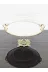 atabey home çerçeveliseriyuvarlak Porselen Sade Yuvarlak Servis Tabaği-Sunumluk Döküm Gold Çerçeve Ve Döküm Ayakli 25 Cm 1