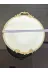 atabey home çerçeveliseriyuvarlak Porselen Sade Yuvarlak Servis Tabaği-Sunumluk Döküm Gold Çerçeve Ve Döküm Ayakli 25 Cm 4