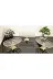 atabey home collection ATABEYÇEYİZSETİ1 3 Parça Çeyiz Seti & Sunumluk Gold Servis Tabağı Seti Çizgili & Gold Döküm Ayaklı Set & Servis Seti 4