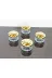 atabey home collection ŞEKERLİKAPAKLISERİ Şekerlik 6 Adet Gold Kapakli Krem Kelebek Çerezlik & Sunumluk 1