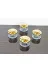 atabey home collection ŞEKERLİKAPAKLISERİ Şekerlik 6 Adet Gold Kapakli Krem Kelebek Çerezlik & Sunumluk 3
