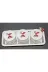 atabey home collection TEPSİLİSET 3'lü Kirazli Gümüş Tepsili Kase Seti & Şekerlik & Sunumluk & Çerezlik 3